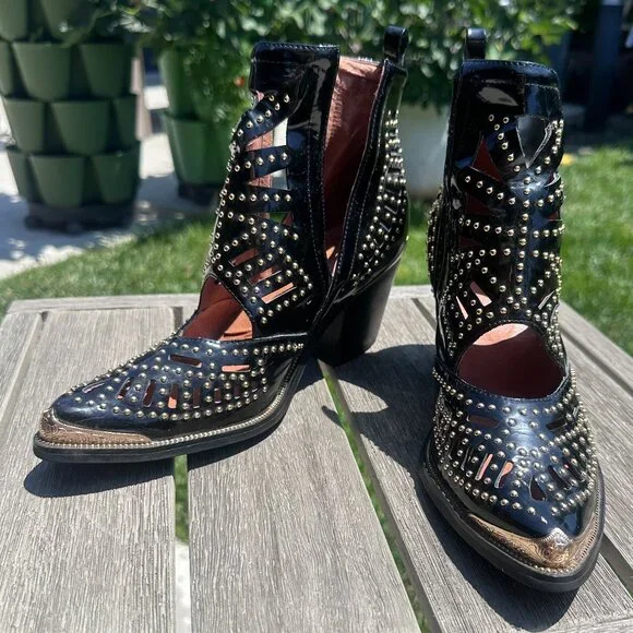 EUC Jeffrey Campbell Maceo studded booties - Picture 1 of 6